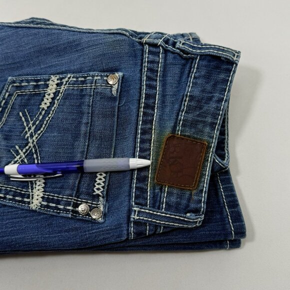 Bke Starlite Flare Jeans Bootcut Women Size 26R Hippie Western Cowgirl Cowboy - Picture 6 of 12